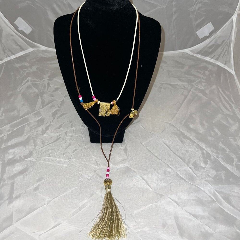 Bohemian Gold Tassel necklace